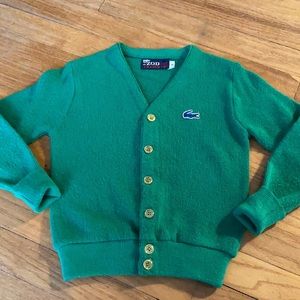 Vintage Lacoste Classic Cardigan Acrylic Size 6